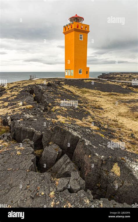 Svörtuloft Lighthouse in Iceland Stock Photo - Alamy