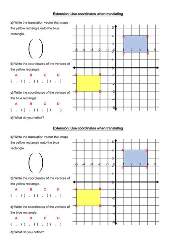 Translation by a vector | Teaching Resources