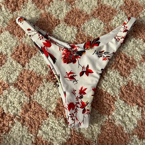 Shein Swim High Leg Floral Cheeky Bikini Bottoms Poshmark