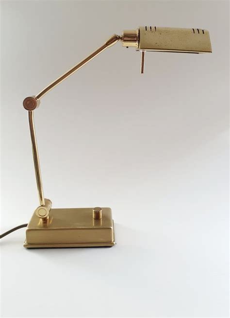 Vintage brass desk lamp from Holtkoetter - Brass - Catawiki