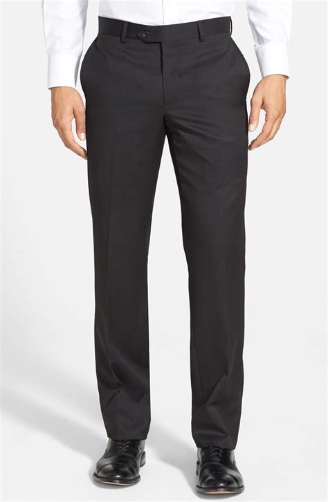 Mens black dress pants from business and casual to work and wedding.