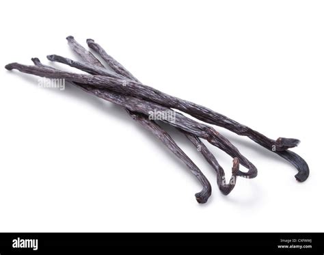 Vanilla Pods Isolated On White Background Stock Photo Alamy