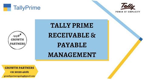 Tally Prime Receivables And Payable Management Youtube