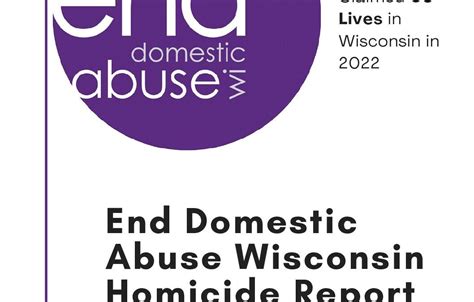 2022 Wisconsin Domestic Violence Homicide Report Domestic Violence