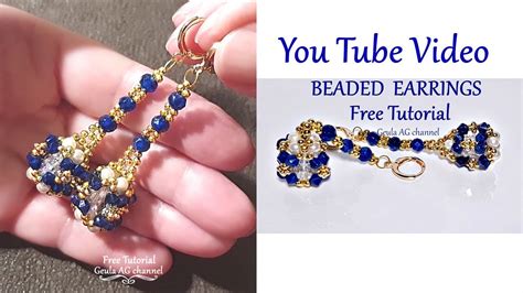 Long Beaded Earrings Tutorial Crystal And Bicone Beads Earrings Making