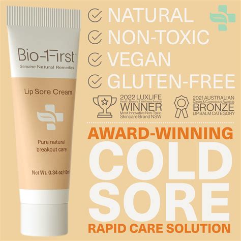 Bio First Lip Sore Cream Rapid Response Cold Sore Solution With Manuka