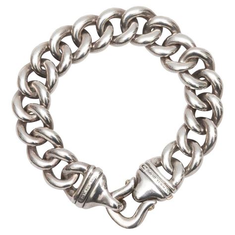 Vintage Sterling Silver David Yurman Link Chain Bracelet W Box Clasp 7 1 4 For Sale At 1stdibs