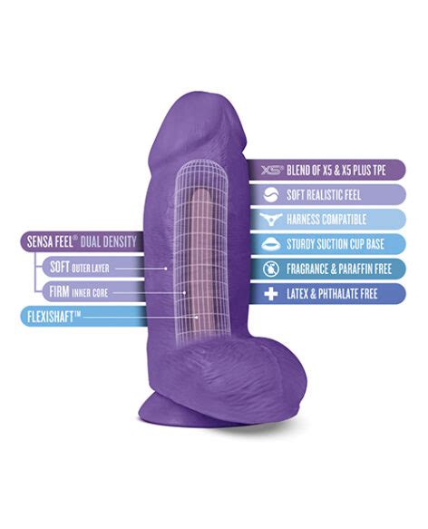 Bold Chub Dildo Au Naturel In W Balls Purple Blush Satisfaction