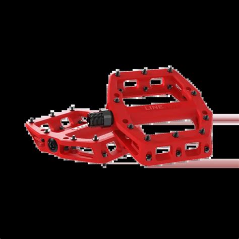 Trek Line Elite Flat Pedal Set Radioactive Red The Bike Place