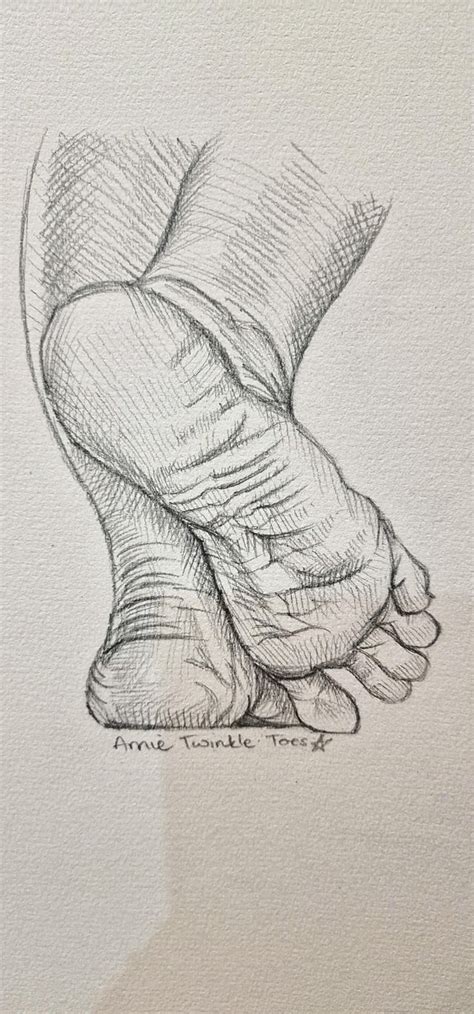Today's sketch of my feet : r/sketches