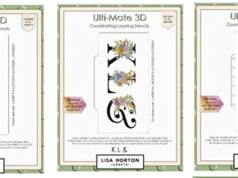 Ulti Mate D Floral Alphabet Layering Stencils Sets Lisa Horton Crafts