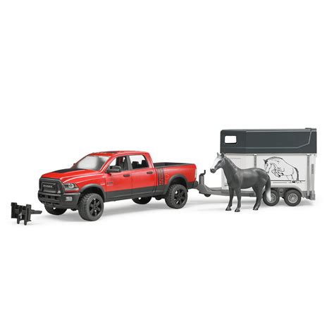 Bruder - RAM 2500 Pickup Truck Power Wagon lószállitó utánfutóval ...