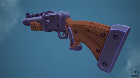 Artstation Stylized Shotgun Game Assets