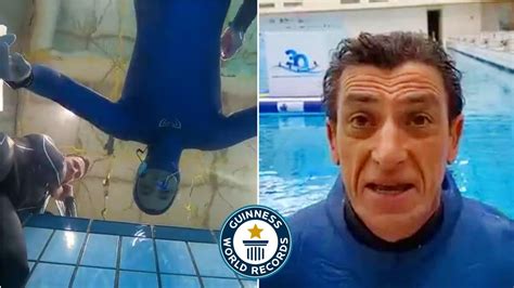 Longest Breath Hold Under Water Guinness World Record Holder Youtube