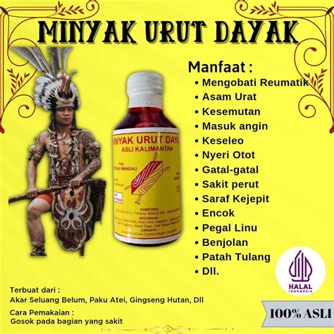 Jual Terlaris Minyak Urut Minyak Gosok Dayak Khas Kalimantan Asli Murah