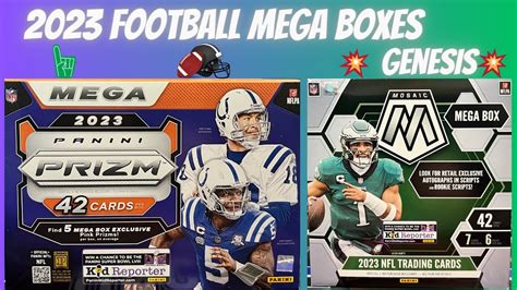 Genesis 2023 Panini Prizm Mosaic Football Mega Boxes Blue