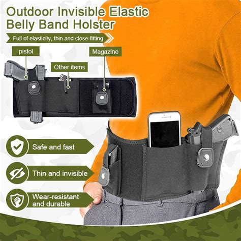 Outdoor Invisible Elastic Belly Band Holsterconcealed Belt Holster