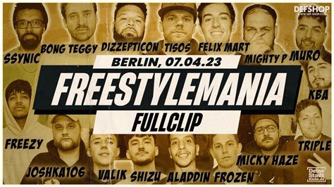 Freestylemania Mit Ssynic Bong Teggy Muro Valik Kba Und Mehr Ppv