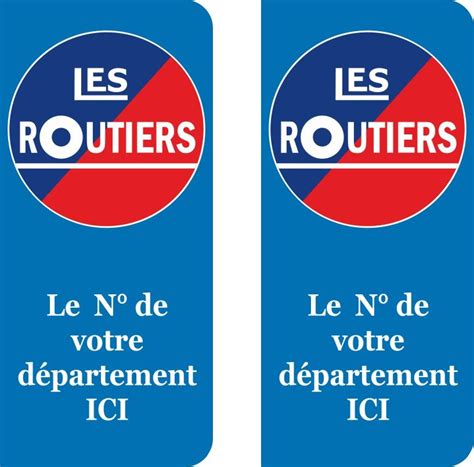 Les Routiers Sont Sympas Stickers Pour Plaques Immatriculation