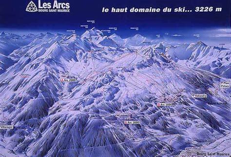 Les Arcs Trail map - Freeride