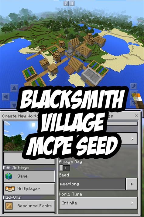 Blacksmith Village Seed For MCPE Seed Meanlong Minecraft Seed