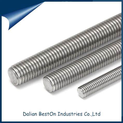 Dalian Beston China M6 M8 M10 M12 DIN976 SS304 Blue Zinc Fully Threaded