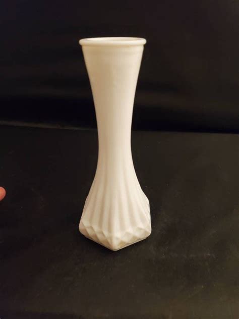 Vintage Milk Glass Bud Vase Hoosier Glass 4063 C Makers Mark Etsy Bud Vases Milk Glass