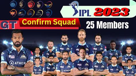 IPL 2023 Gujrat Titans Full Final Squad Gujrat Titans All Players