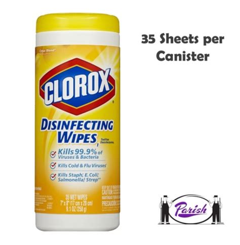 Clorox Disinfecting Wipes Lemon Scent Parish Supply