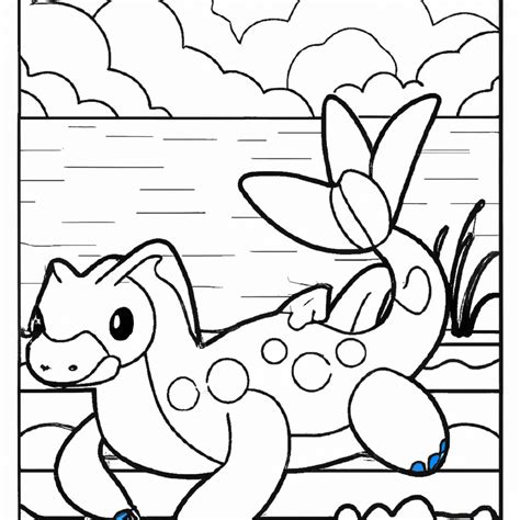 7 Desenhos de Pokémon Lapras para Imprimir e Colorir