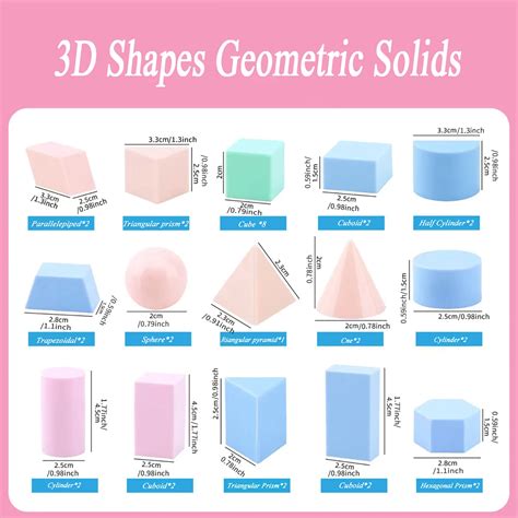 Formas 3D S Lidos Geom Tricos Para Aprendizagem Pr Escolar N O T Xico