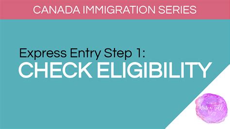 Express Entry Step 1 Check Your Eligibility