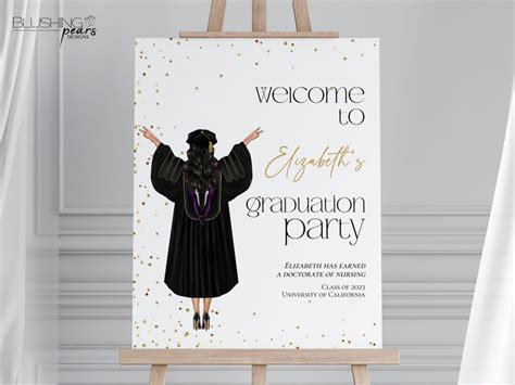 Personalized Phd Doctorate Graduation Welcome Sign Doctorate