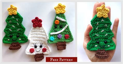 Christmas Tree Applique Free Crochet Pattern