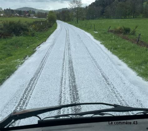 Un Orage De Gr Le Blanchit La Route Au Mazet Saint Voy La Comm Re