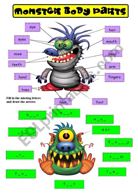 Printable Monster Parts