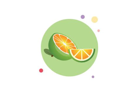 Fruit Orange Circle Bubble Icon 26 Graphic By Raysaozora · Creative Fabrica