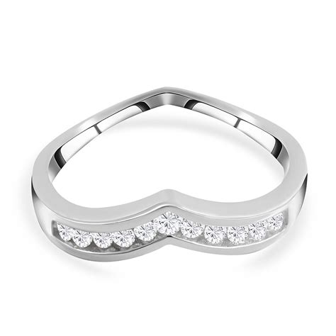 Lustro Stella Wei Er Zirkonia Ring Silber Rhodiniert Ct