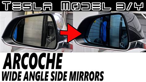 Tesla Model 3 Y Arcoche Wide Angle Side Mirrors YouTube