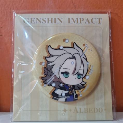 Albedo Emoticon Can Badge Cm Genshin Impact Kyou Hobby Shop