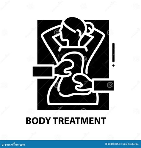 Body Treatment Icon Black Vector Sign With Editable Strokes Concept