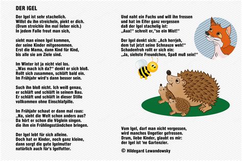 Igel Kinder Gedichte Gedichte