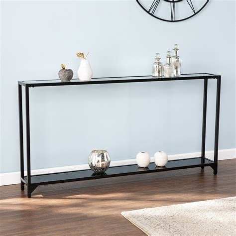 Bergen Narrow Metal Console Table Black