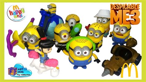 2017 Despicable Me 3 Mcdonald S Happy Meal Toys Complete Set Fastfoodtoycollection Youtube