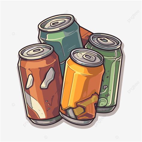 Stiker Kaleng Terbuka Kartun Ilustrasi Stok Unduh Gam