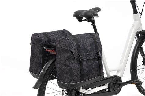 New Looxs Alba Double Bamboo Black 42L Dubbele Fietstas Fietstas