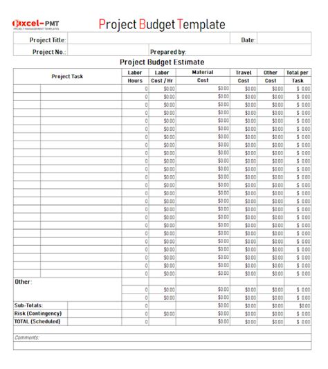 Project budget template - Excel | Project Management - Project ...