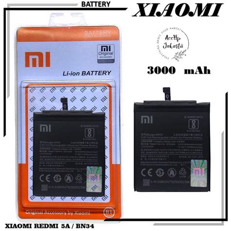 Jual Baterai Batre XiaoMi Redmi 5A BN 34 Original Battery Batrai