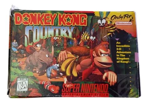 Fita Cartucho Super Nintendo Snes Donkey Kong Country Caixa