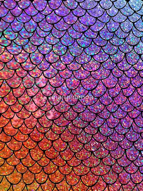 Colorful Glitter Mermaid Scales Scarf By Maryedenoa Redbubble